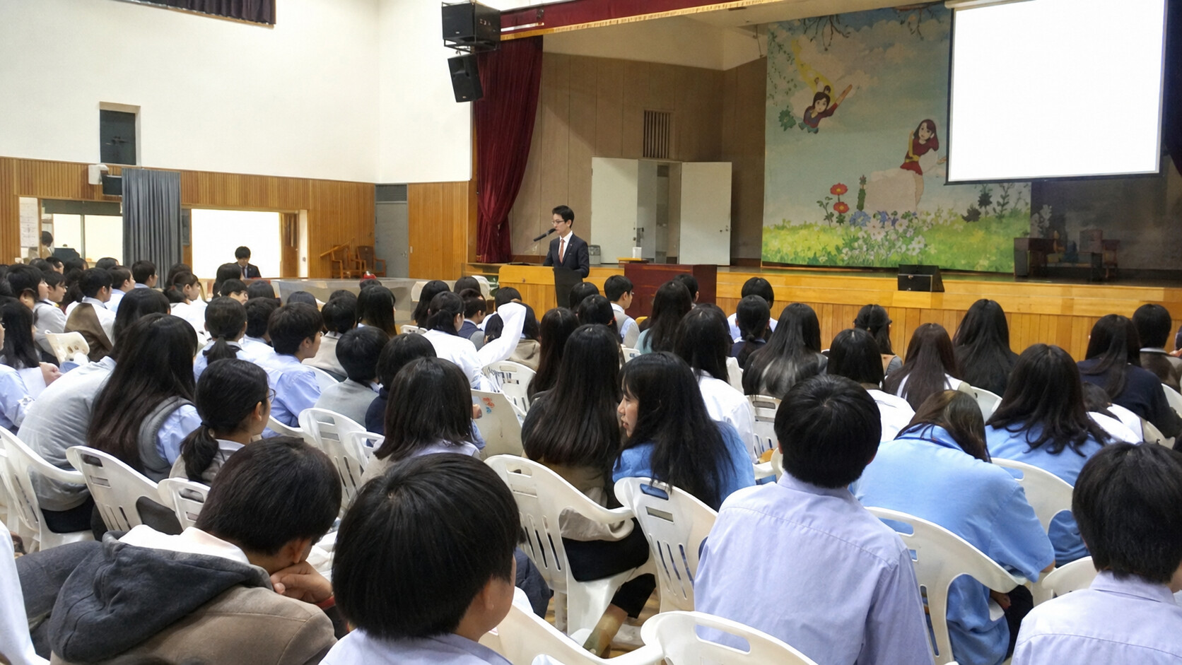 서산 팔봉중학교 학생 생명존중교육 강당 현장 생명존중교육 현장