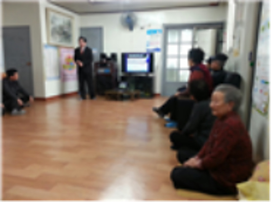 봉명3통 경로당 생명존중교육 현장 1